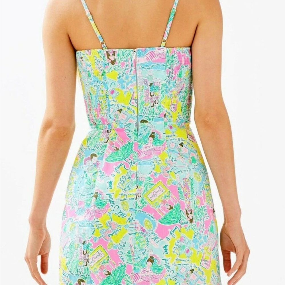 NWOT Lilly Pulitzer Jesse Romper “In the beginning” Pattern sz14 - Picture 9 of 10